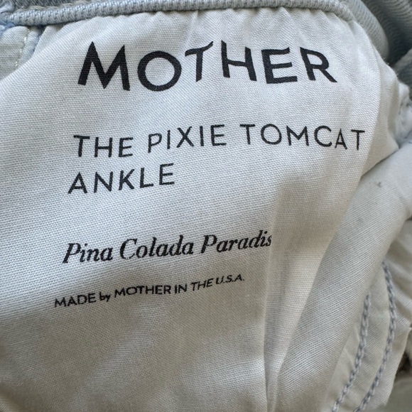 Mother Womens  The Pixie Tomcat Pina Colada Paradise Ankle Jeans 25 - Picture 8 of 11